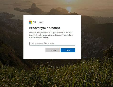 Reset or recover your lost Microsoft account password.
